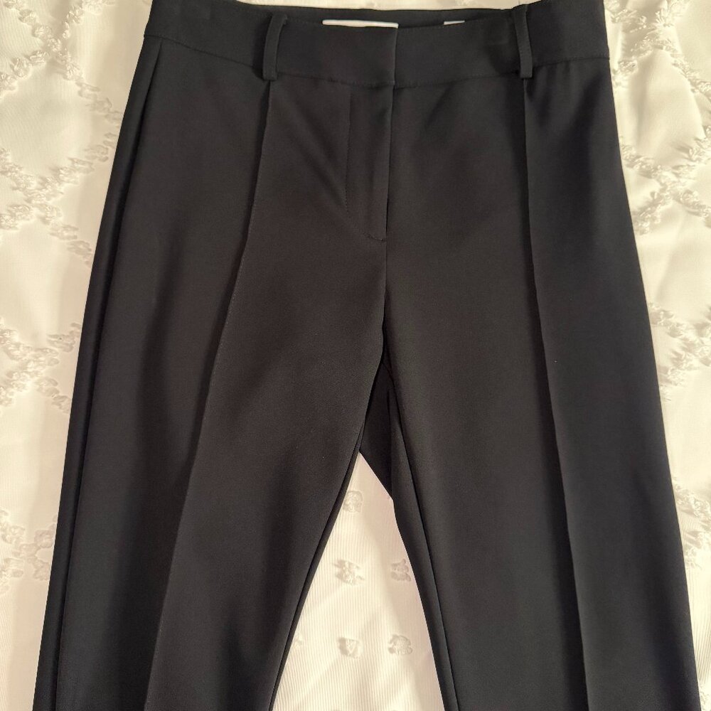 Veronica Beard Black Hibiscus Slim Flare Pant, Size 2